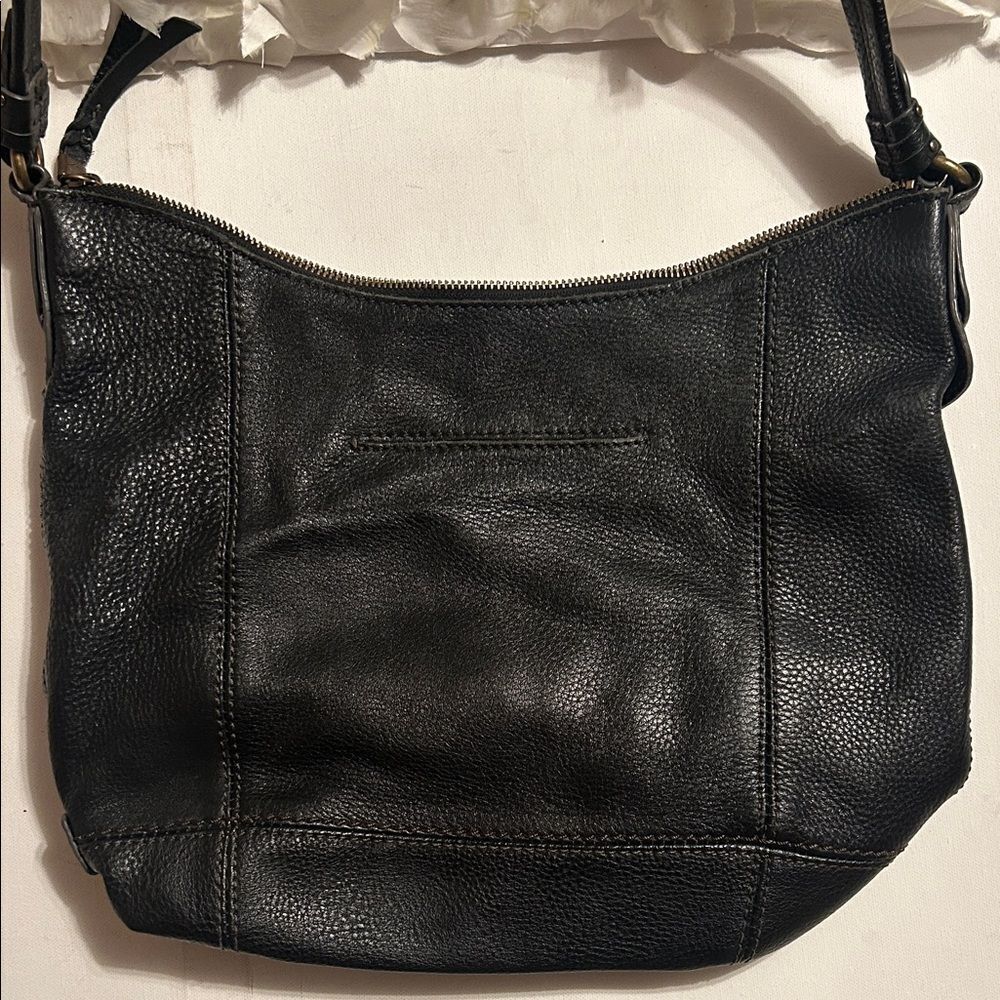The Sak Black Textured Leather Hobo Bag